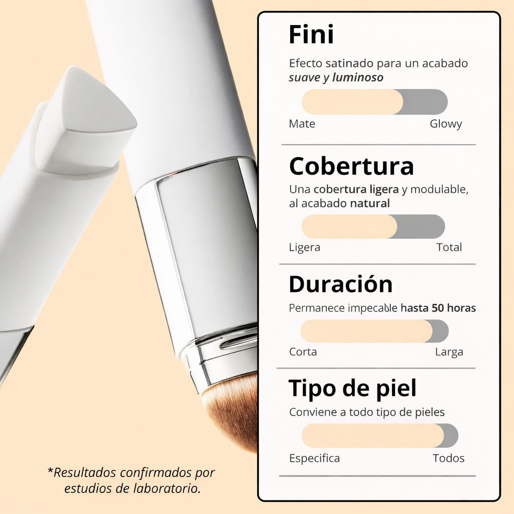 Base de maquillaje 2 en 1 con brocha integrada