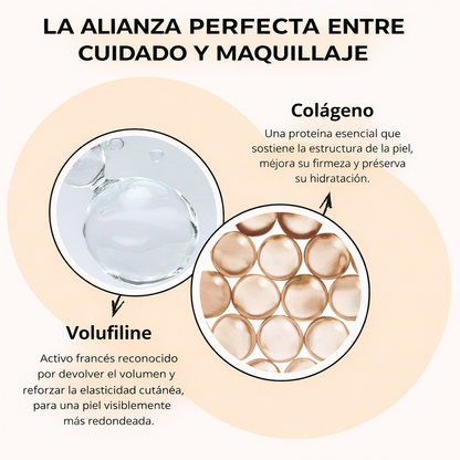 Base de maquillaje 2 en 1 con brocha integrada