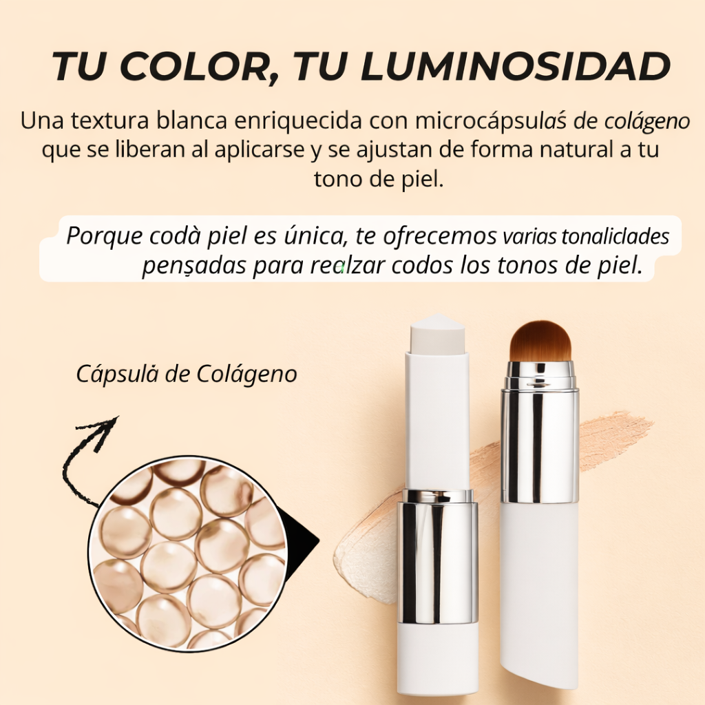 Base de maquillaje 2 en 1 con brocha integrada