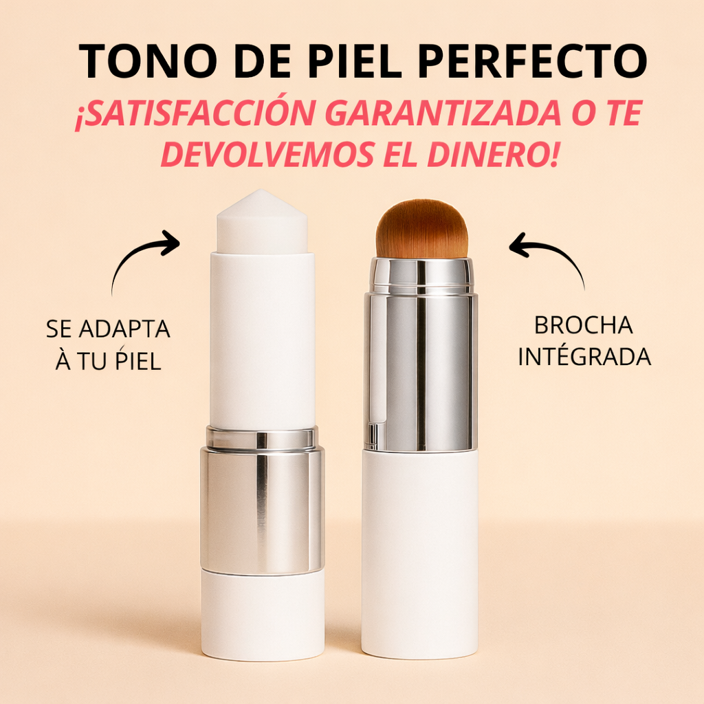 Base de maquillaje 2 en 1 con brocha integrada