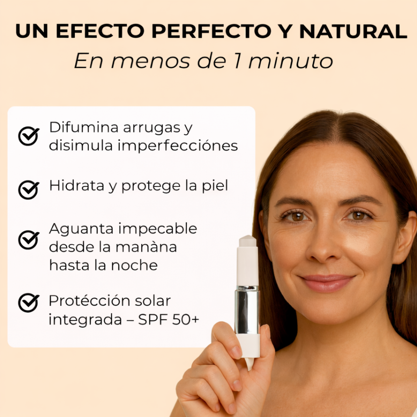 Base de maquillaje 2 en 1 con brocha integrada